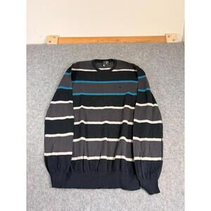 Vintage Y2K Volcom Striped Thermal Sweater Mens XL Grey Shirt Long Sleeve Skate